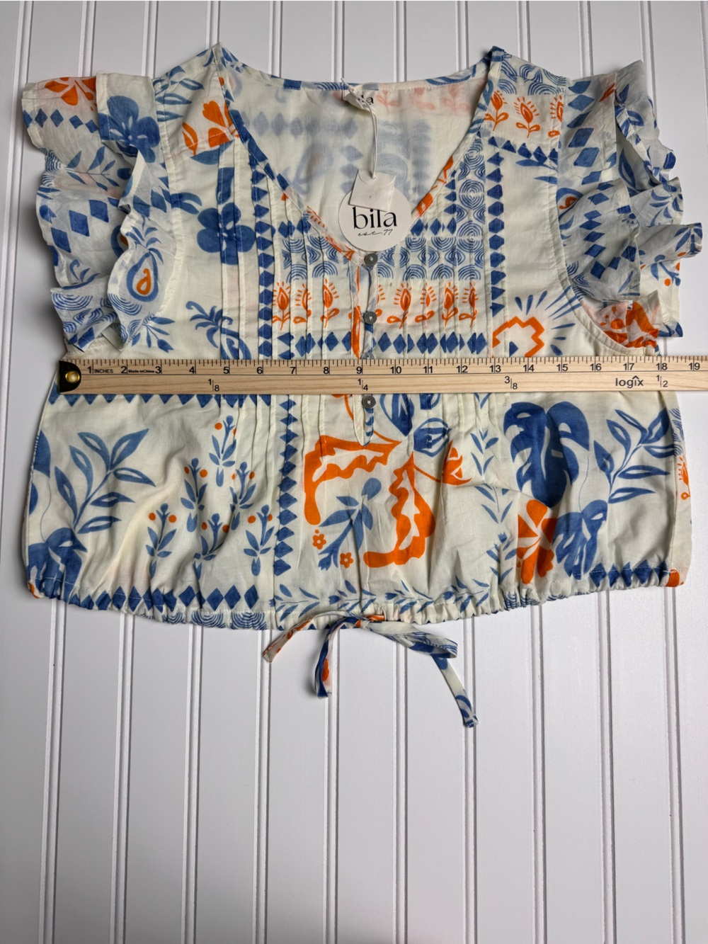 Bila 77 2 Piece Cotton Tropical Floral Skirt Set M NWT Boho Resort Matching Set - Picture 9 of 15